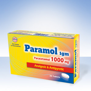 PARAMOL 1000 MG ( PARACETAMOL - ACETAMINOPHEN ) 20 TABLETS